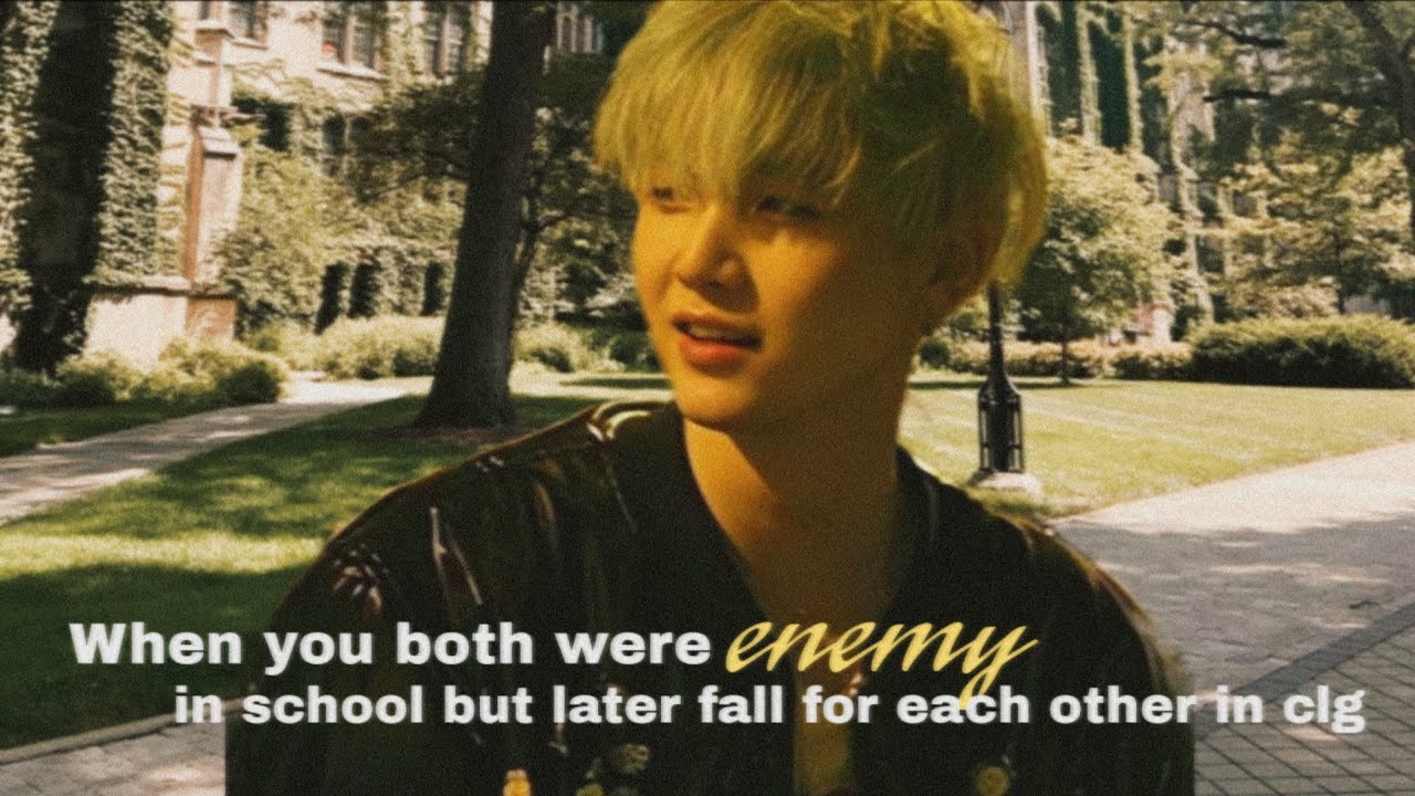 When you both were enemy in schl but later fall for each other in clg(requested)#bts#yoongi#btsff#ff