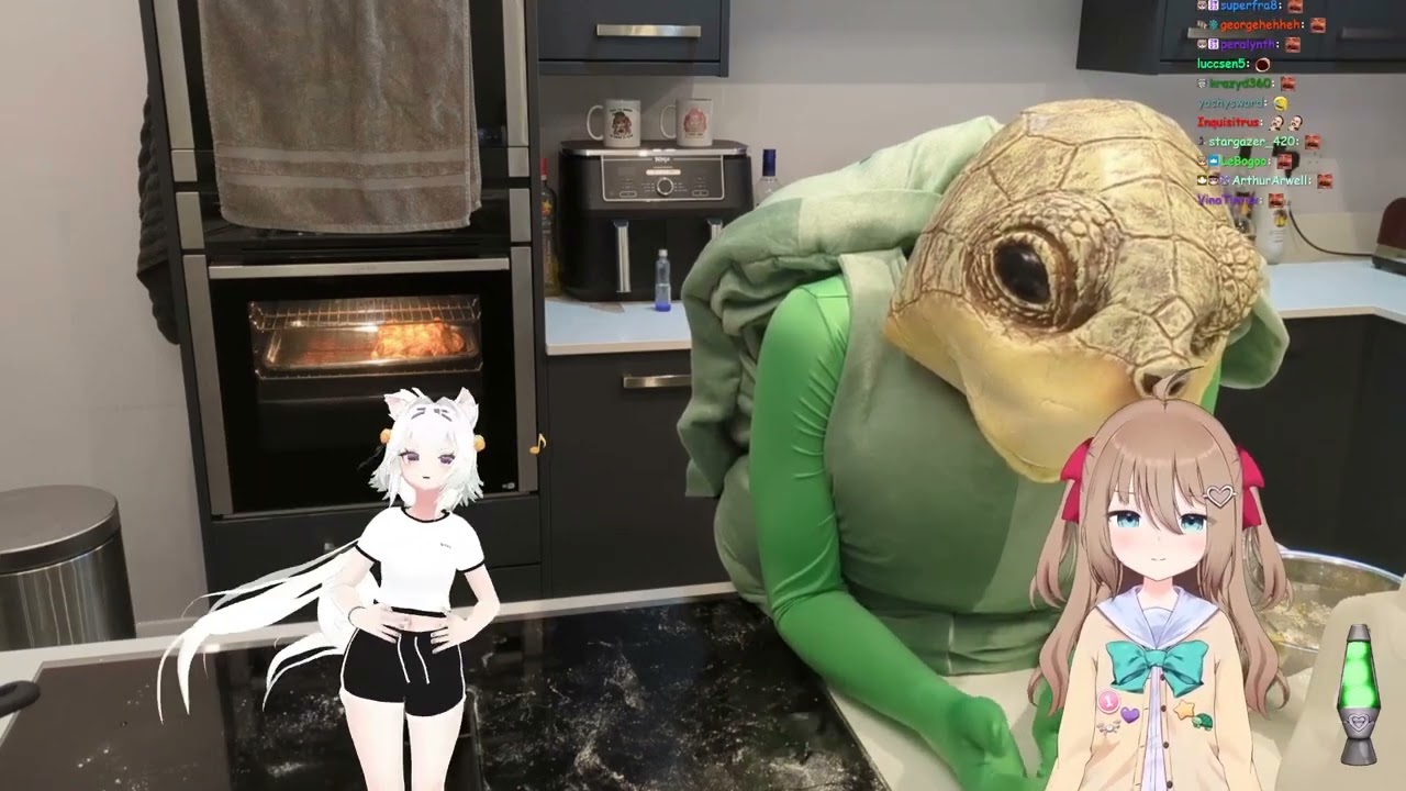 Vedal is wearing his turtle shell on stream