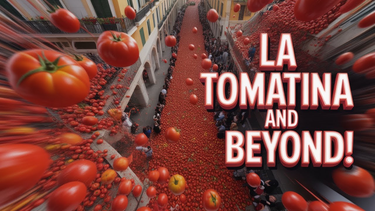 LA TOMATINA Festival in Spain – The World’s BIGGEST Tomato Fight! (Epic Food Battle) 🍅🇪🇸 #Tomatina
