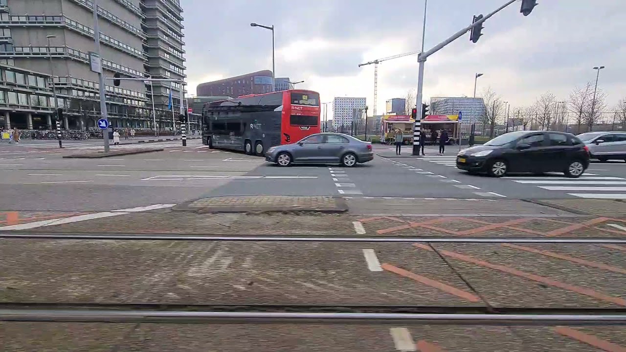 🚋Tramrit in de GVB Amsterdam Tramlijn 5 Amstelveen Stadshart-Jordaan Als Blauw witte CAF Urbos 100!!