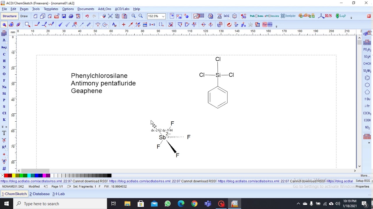 How to draw structures in chemsketch....
