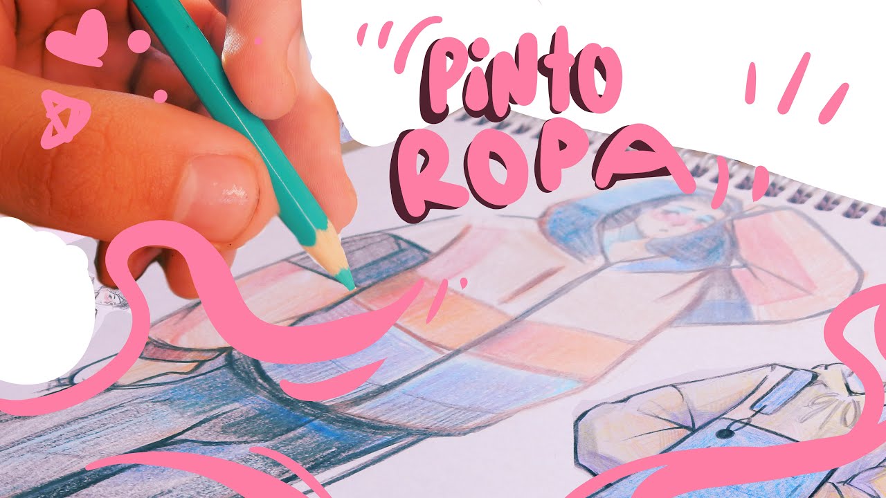 COMO PINTAR ROPA con Lapices de COLORES | Materiales escolares | mucho dibujos de ropita linda ✨