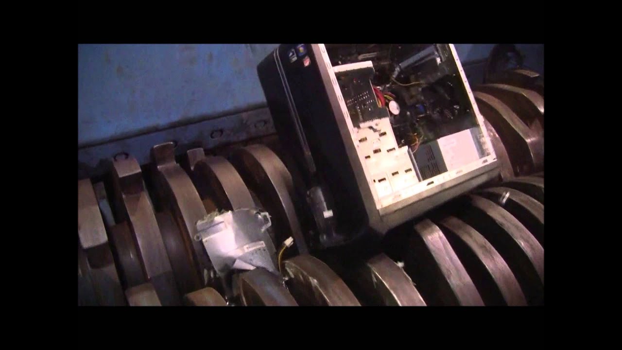 SSI Model 2400H Portable Shredder Electronic Waste Shredding Demo