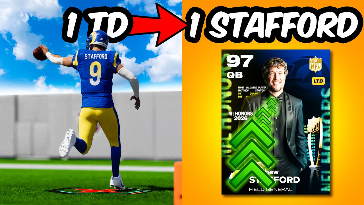I Upgraded Matthew Stafford EVERY Touchdown I Scored