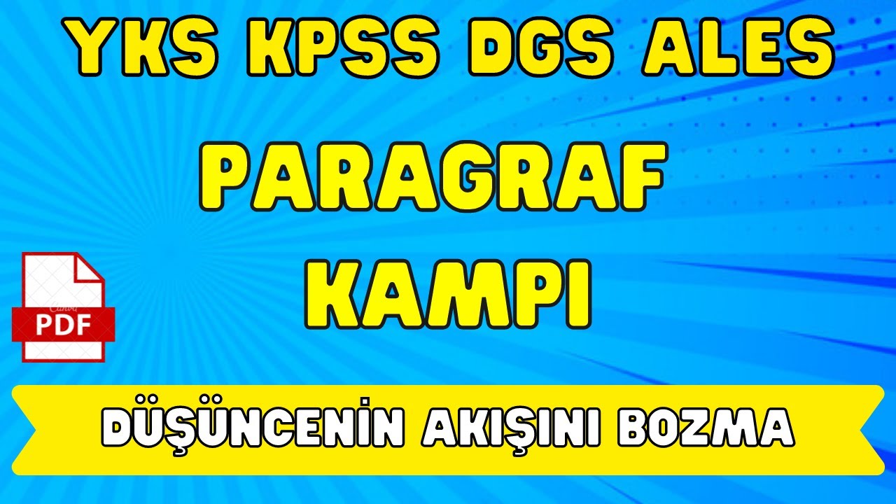 Paragrafta Düşüncenin Akışını Bozan Cümle | Paragraf Kampı | Kutlu Hoca | TYT Türkçe - KPSS Türkçe
