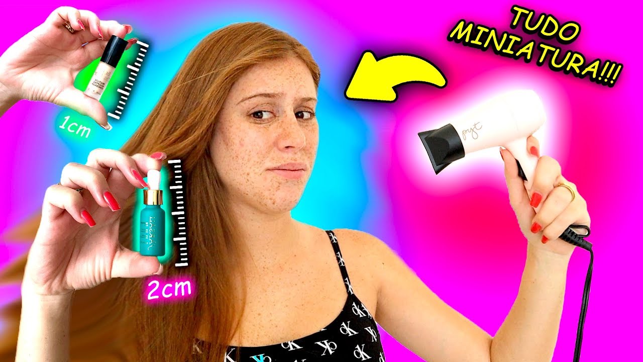 Me arrumei só com MAKES MINIATURAS! 😲👄💄