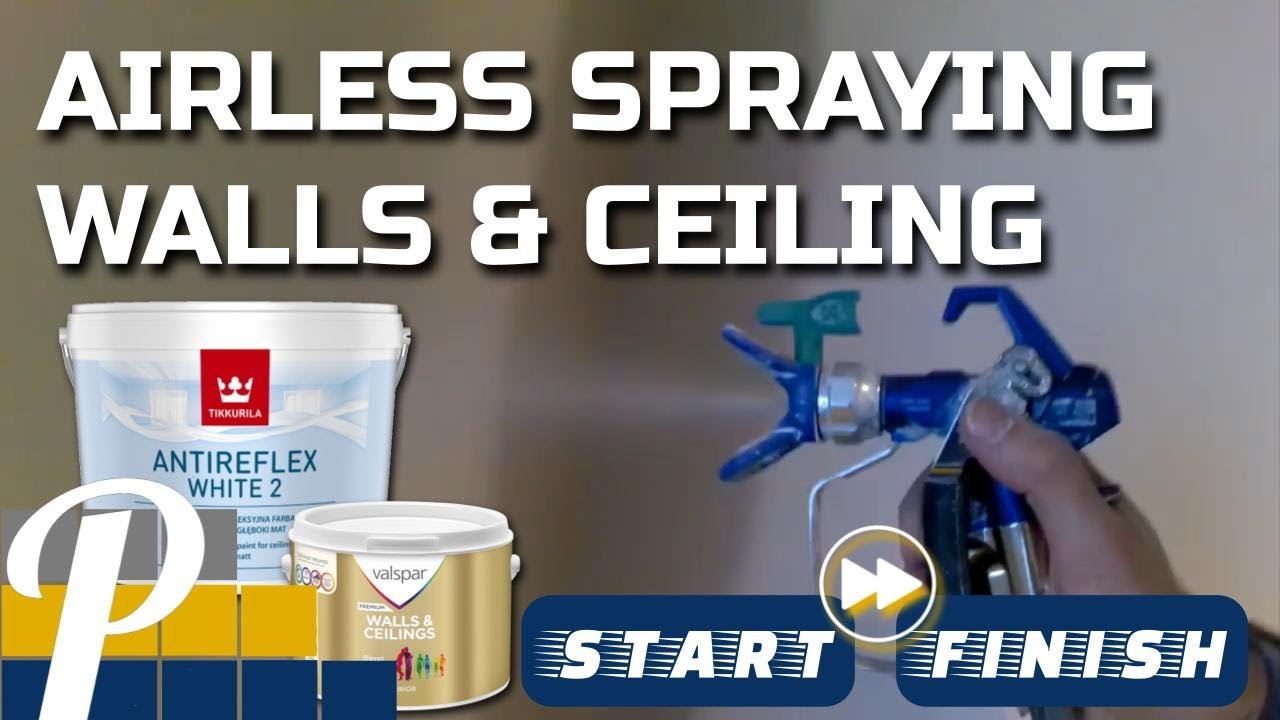 Spraying Interior Walls with an Airless Paint Sprayer - FAST Results