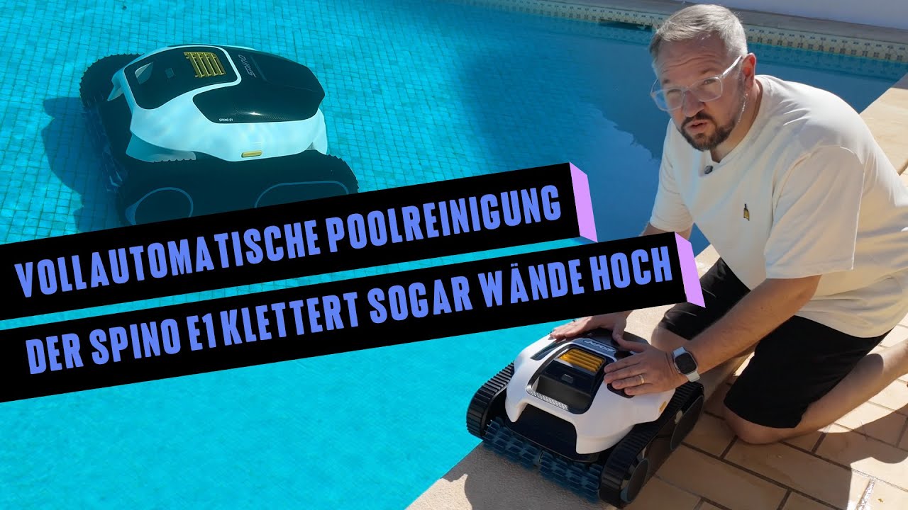 MAMMOTION SPINO E1 Poolroboter - reinigt Boden, Wände und Stufen in eurem Pool