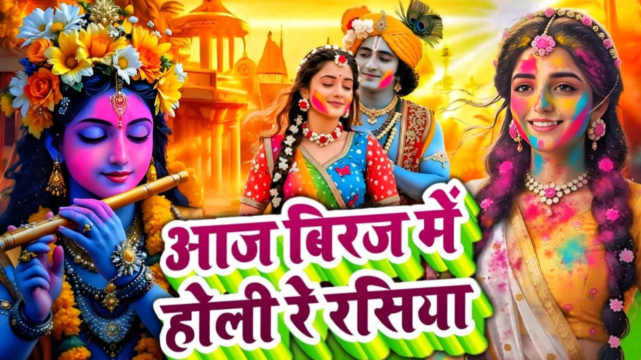 #video  Aaj Biraj Mein Hori Re Rasiya   Krishna Bhajan   आज बिरज में होरी रे रसिया 2025