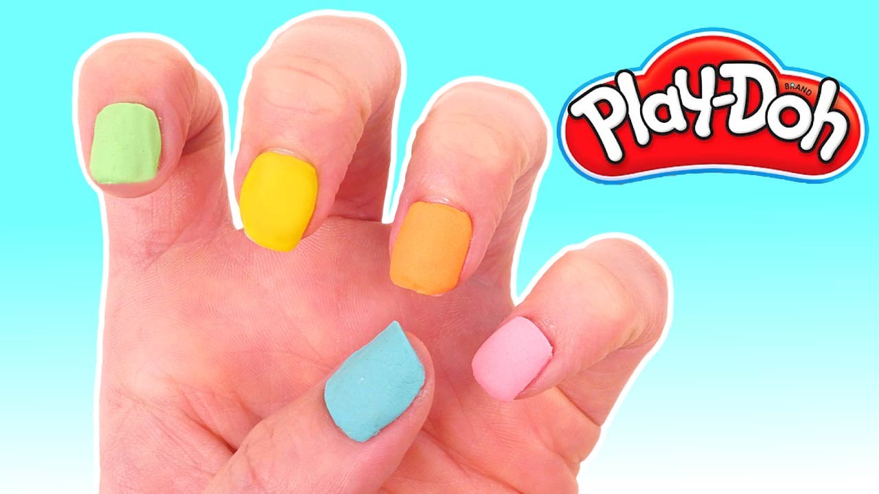 DIY Uñas Play Doh Pintate Tus Uñas con Plastilina Manualidades DCTC