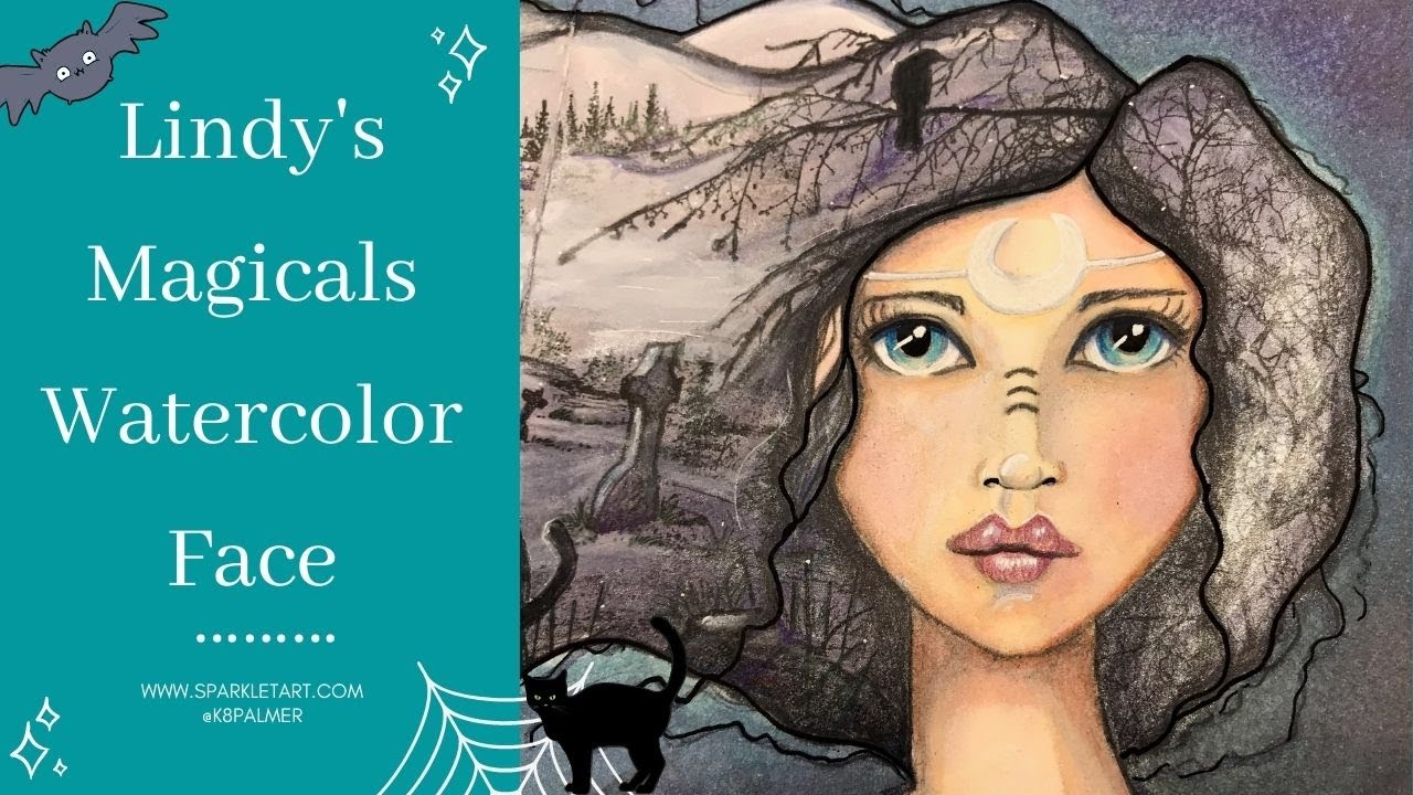 How to Paint a Watercolor Face using Lindy's Magicals