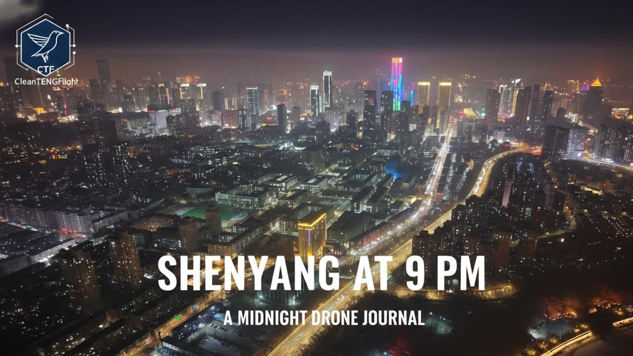 Midnight City Flight: Shenyang Night View ｜ 21:00 的沈陽，霓虹跳動在北方心臟