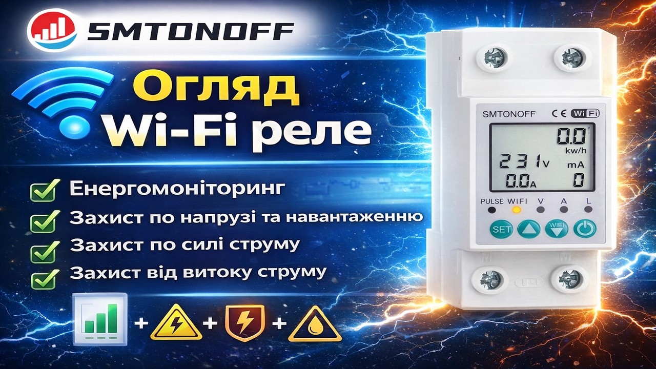Огляд wi-fi реле SMTONOFF K001-KB-E1