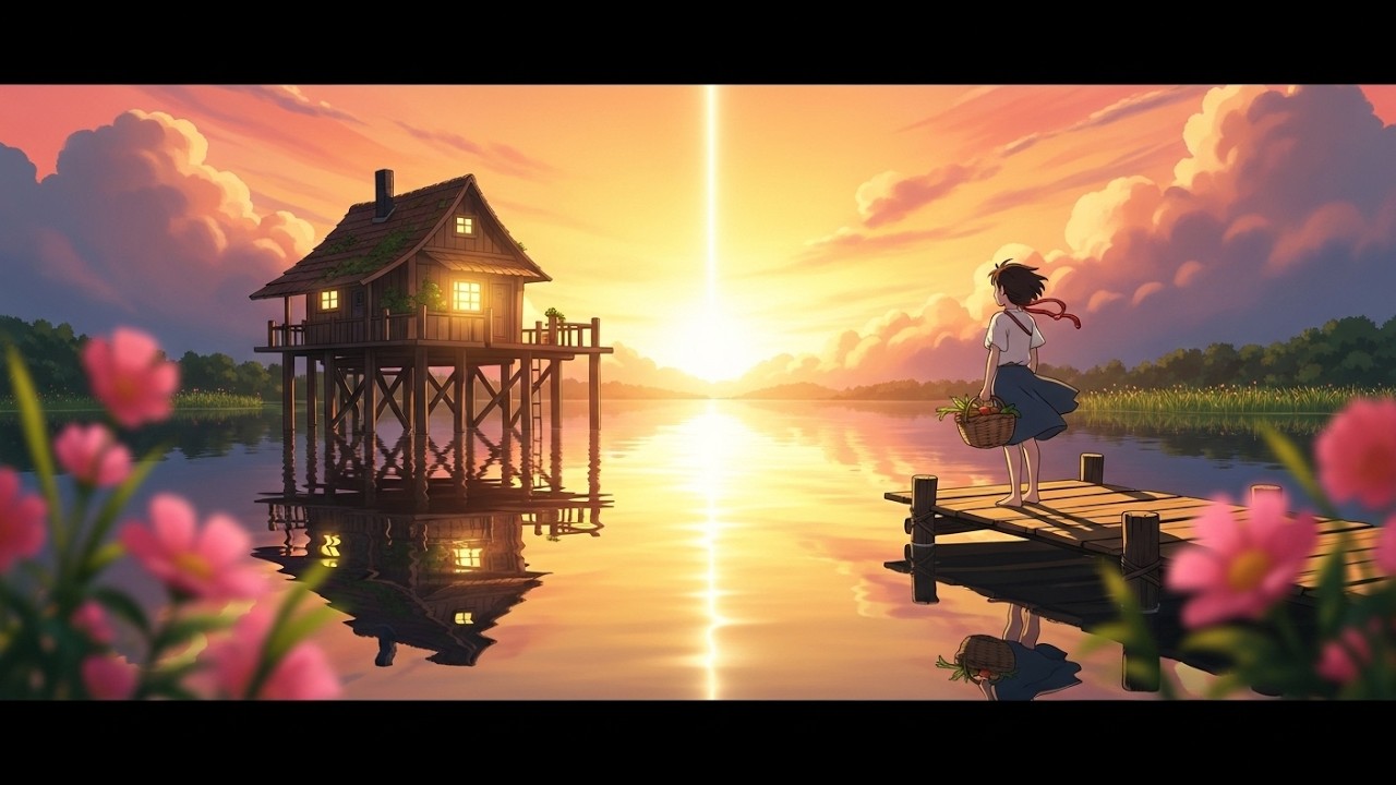 Peaceful Morning on a Floating Garden 🌿 | Ghibli Style Relaxing Cinematic Ambience