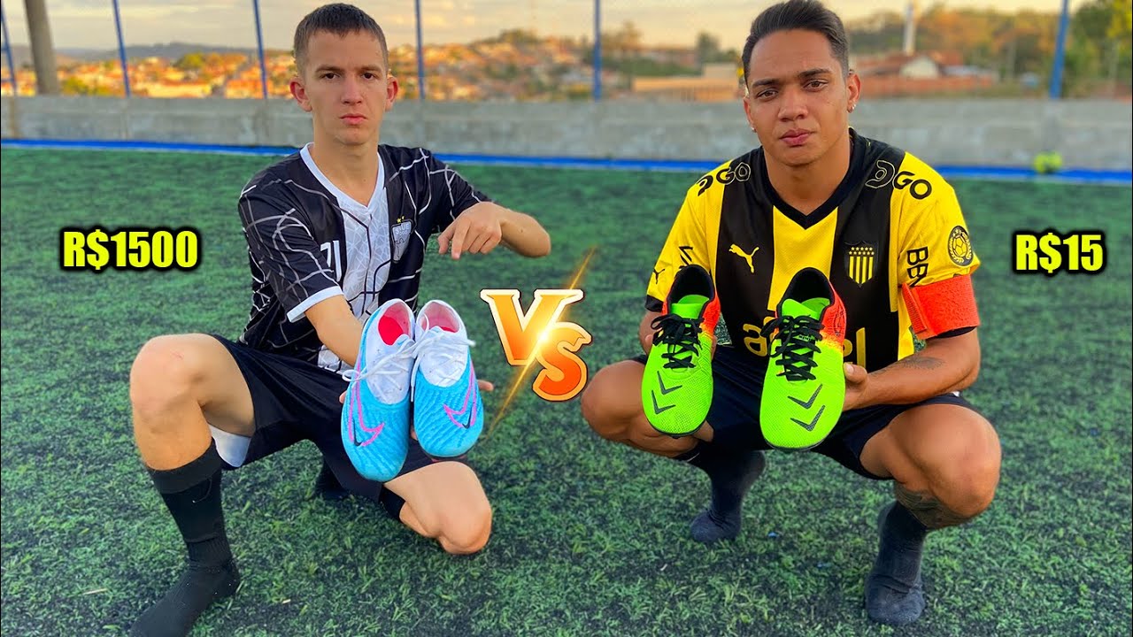 CHUTEIRA de R$1500 vs CHUTEIRA R$15 * Rico vs Pobre *