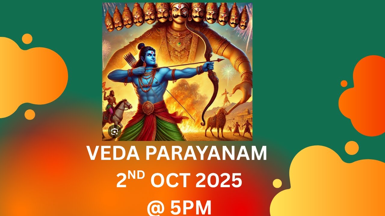 VEDA PARAYANAM 2nd Oct 2025 at 5pm