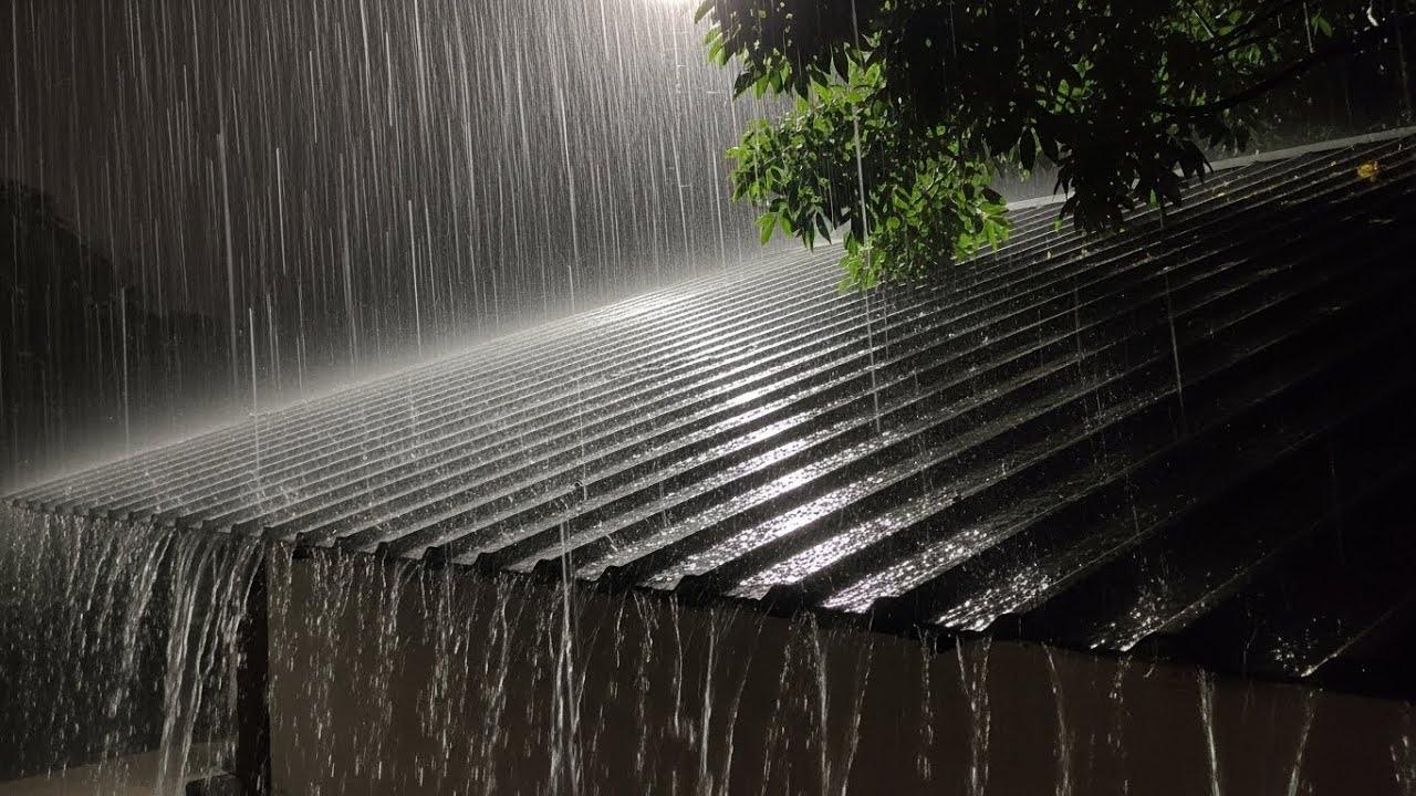 Stormy Rain on Metal Roof 🌧️ Sleep Instantly with Deep Thunder Ambience #7