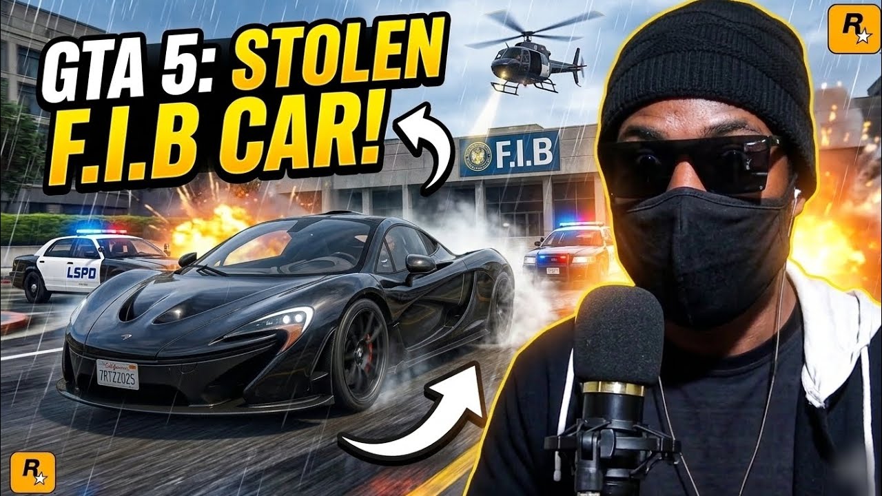 CAR STOLEN FROM A VERY BIG PLACE WITH F.I.B//ROCKSTAR GAMES GTA 5//