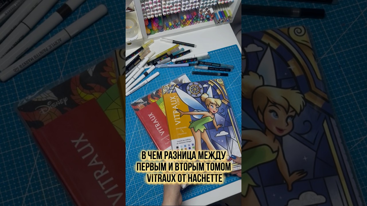 Разница между 1 и 2 томом Vitraux #hachette #disney #хобби #творчество #coloring #искусство #art