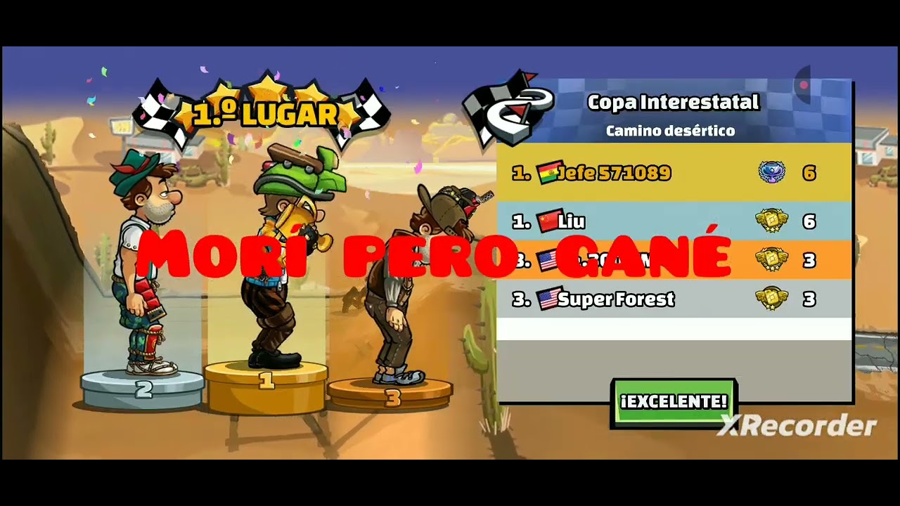 Jugando a hill climb racing 2