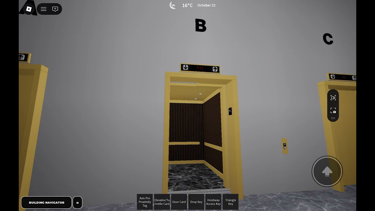 All elevators at building D at ELV testing hq | Roblox