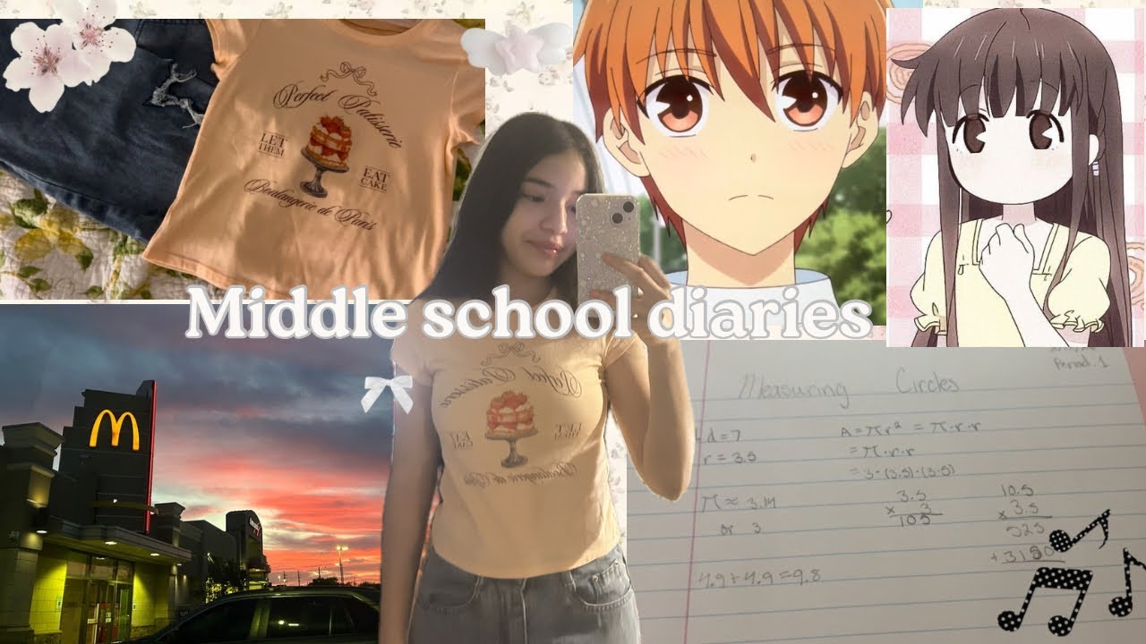 School girl diaries 🐰🌷as a SEVENTH GRADER 🤍:OOTD’s🧁,What I eat in a week,schooldays,UIL 🎶