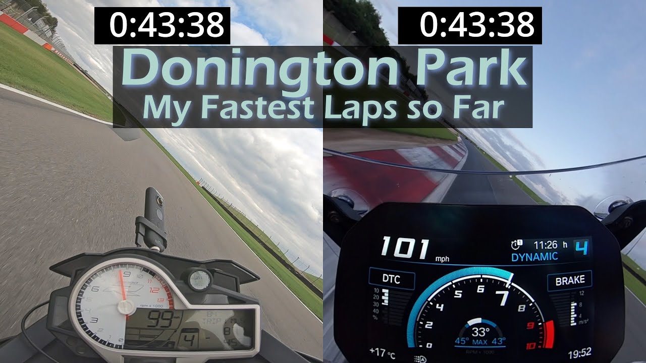 S1000R vs R1250R Donington track day ※ fastest lap comparison