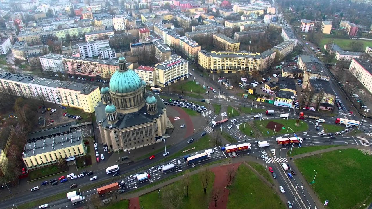 Rondo Solidarności - Łódź oczami drona
