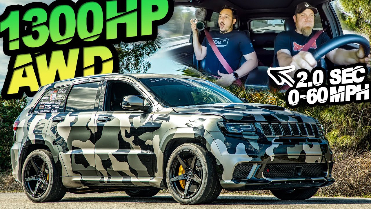 1300HP Jeep TrackHawk 0-60MPH in 2.0 Seconds! (