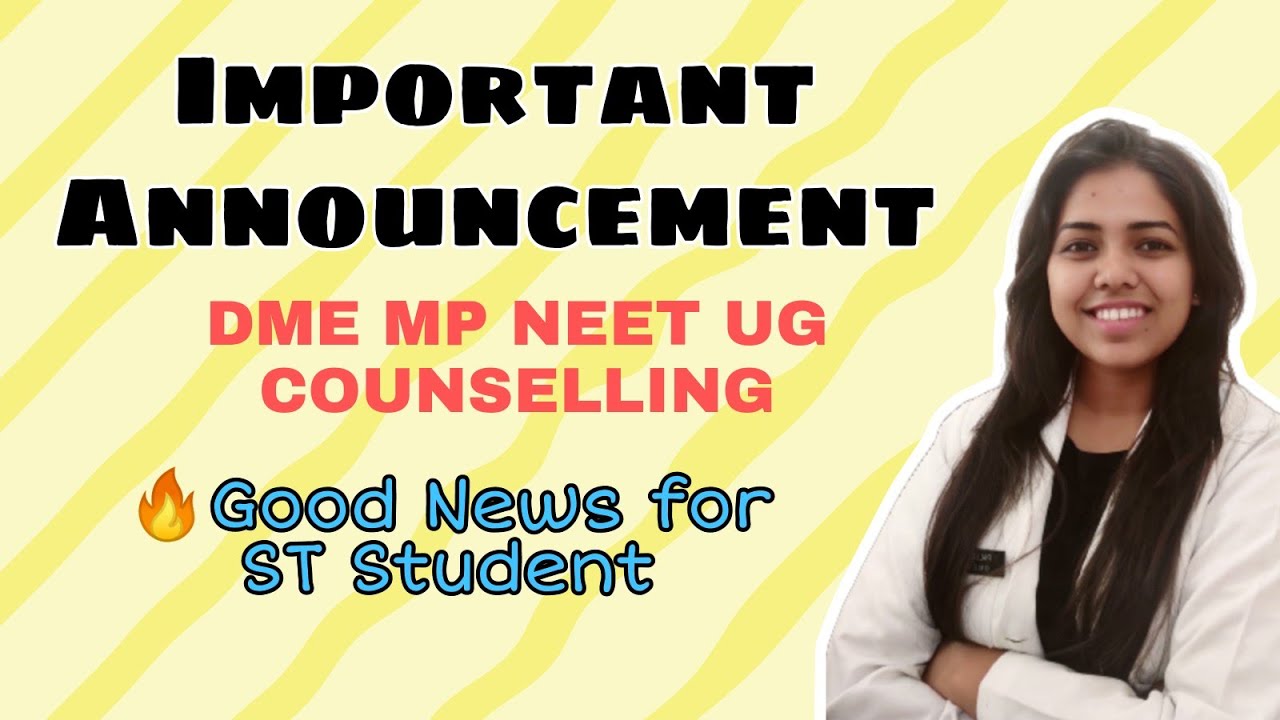 Important announcement DME MP NEET-UG Counselling