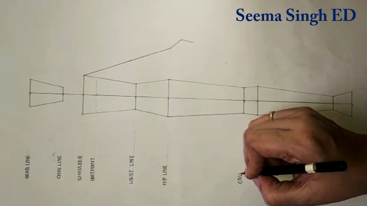 How to draw a body block of 12.5 inches * body block tutorial