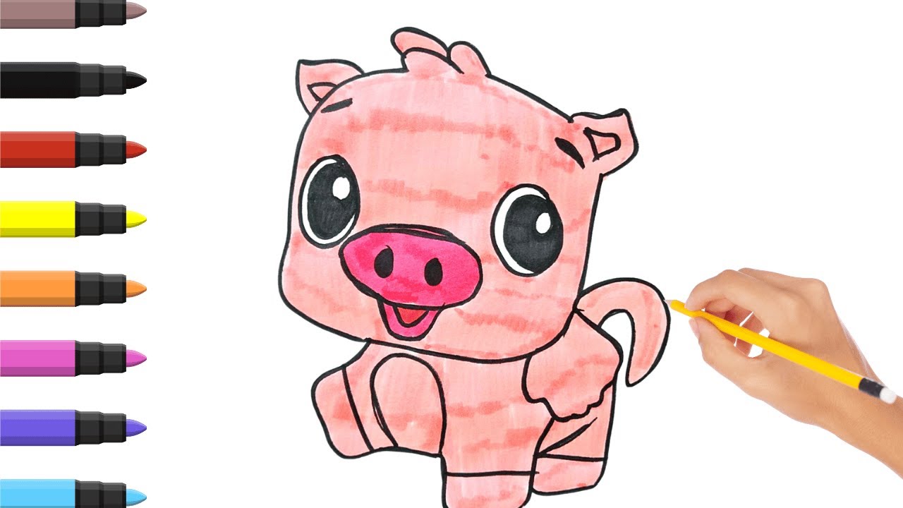 Let's Learn to Draw a Sweet Little Pink Piggy