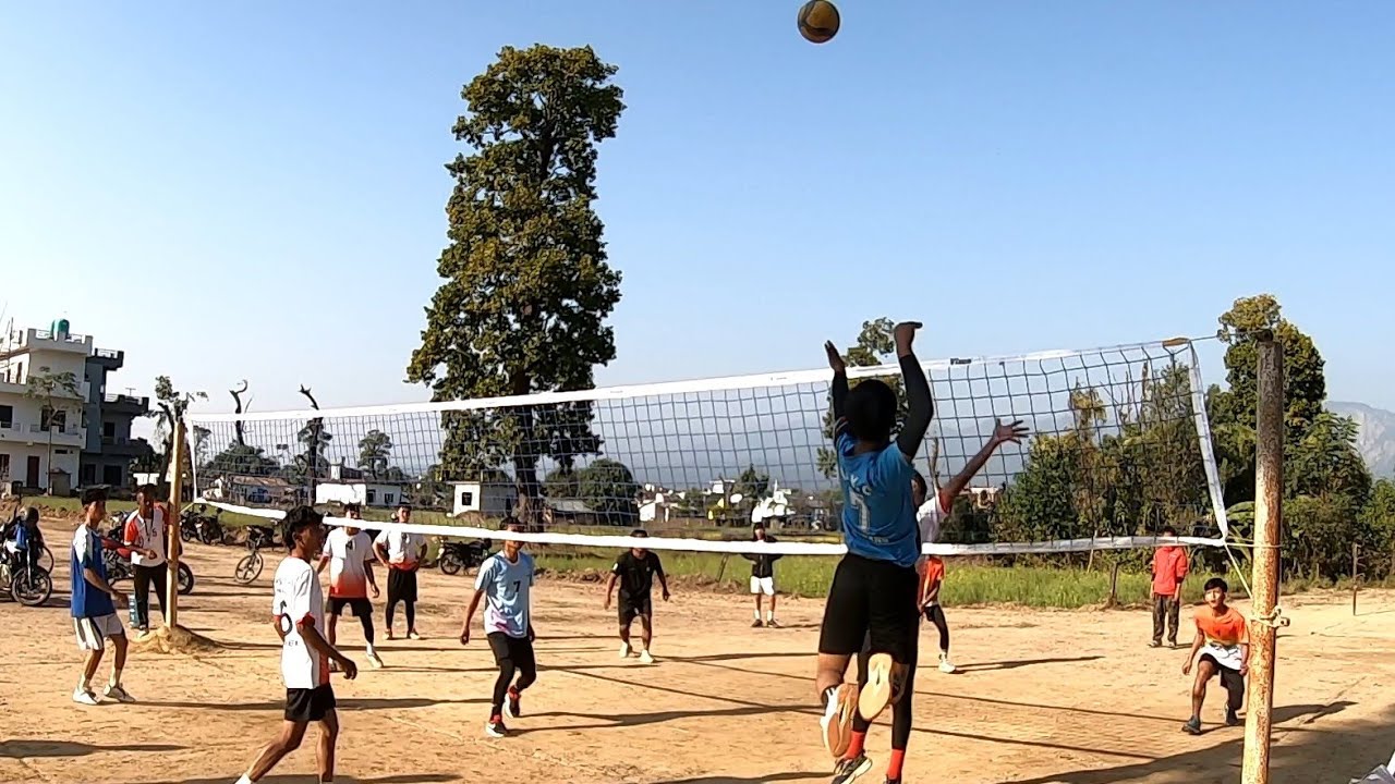 Sunwal 1 Vs Aambash volleyball match at sundarbasti badera.
