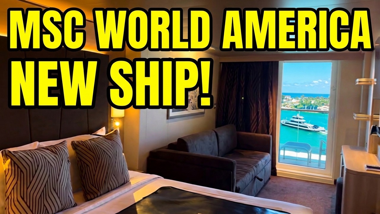 MSC World America Oceanview Balcony Room 10264 Tour