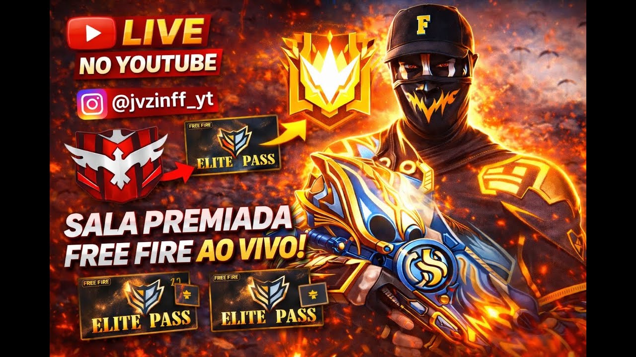 ⚡ LIVE INSANA DE FREE FIRE! PEGANDO DESAFIANTE 🔥 FULL GÁS RO JVZIN YT