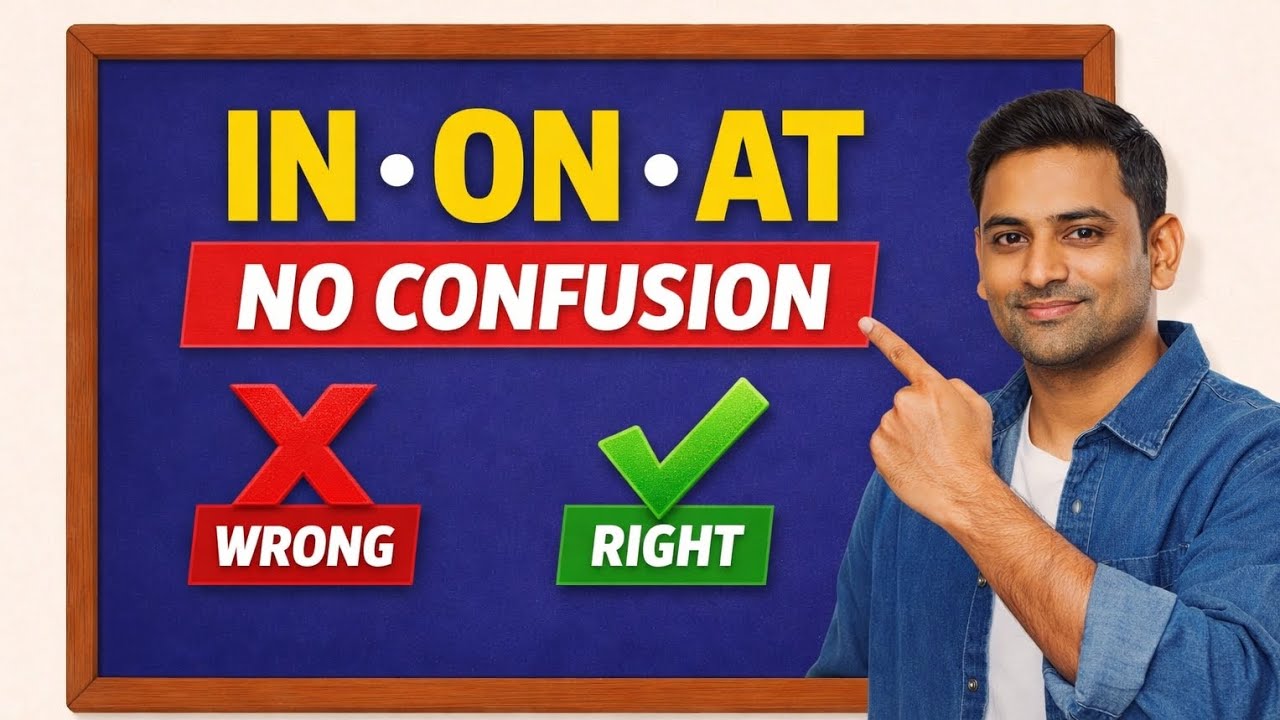 Prepositions in English Grammar | IN, ON, AT Explained with Easy Rules