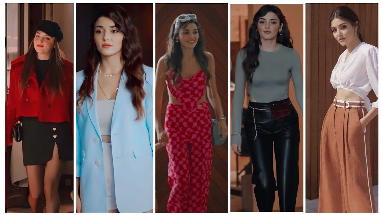 Eda Yildiz Outfits😍 Hande erçel❤ outfits style / Hande erçel lookbook 💕 Hayat Dresses collection 💕🌺