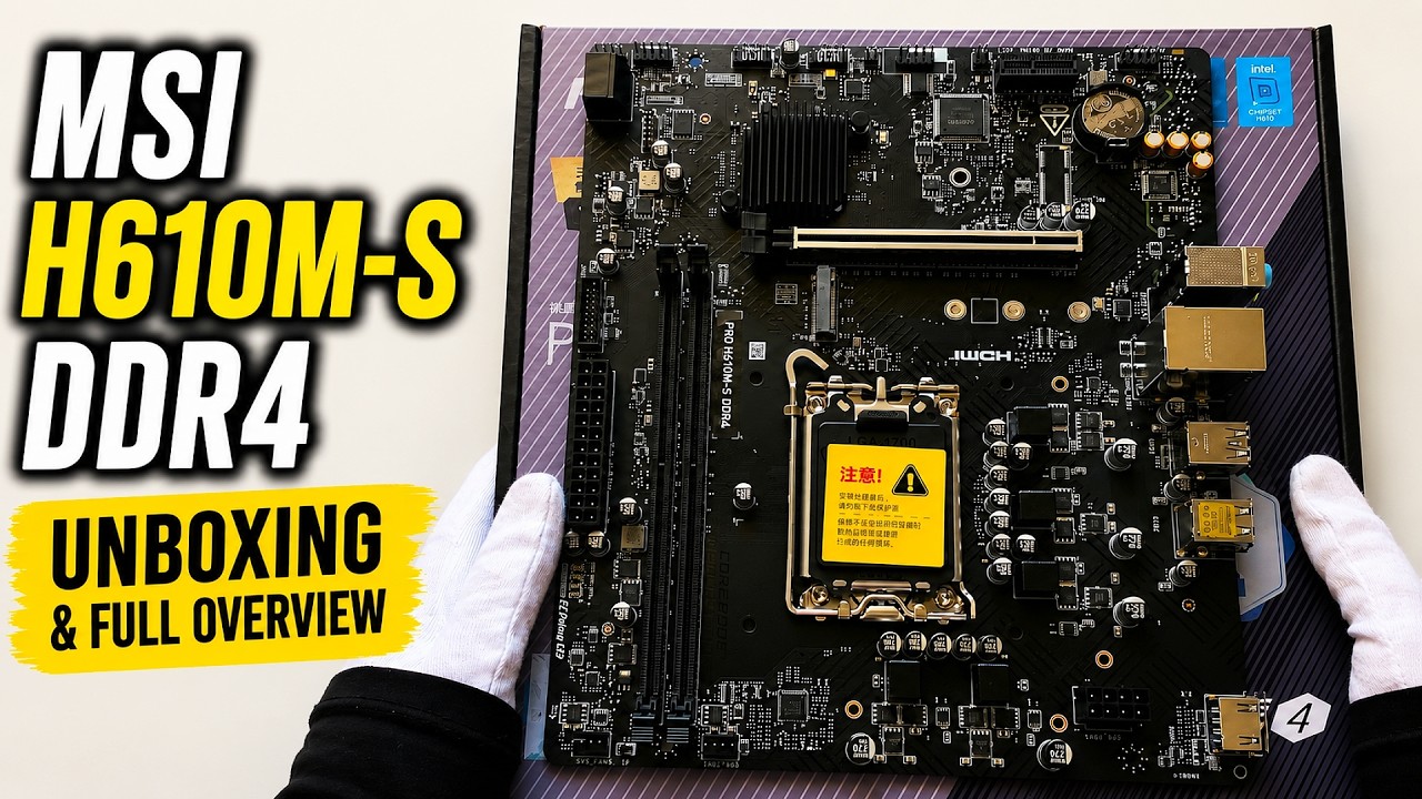MSI PRO H610M-S DDR4 Motherboard Unboxing & Full Overview (Intel LGA 1700 Budget Board)