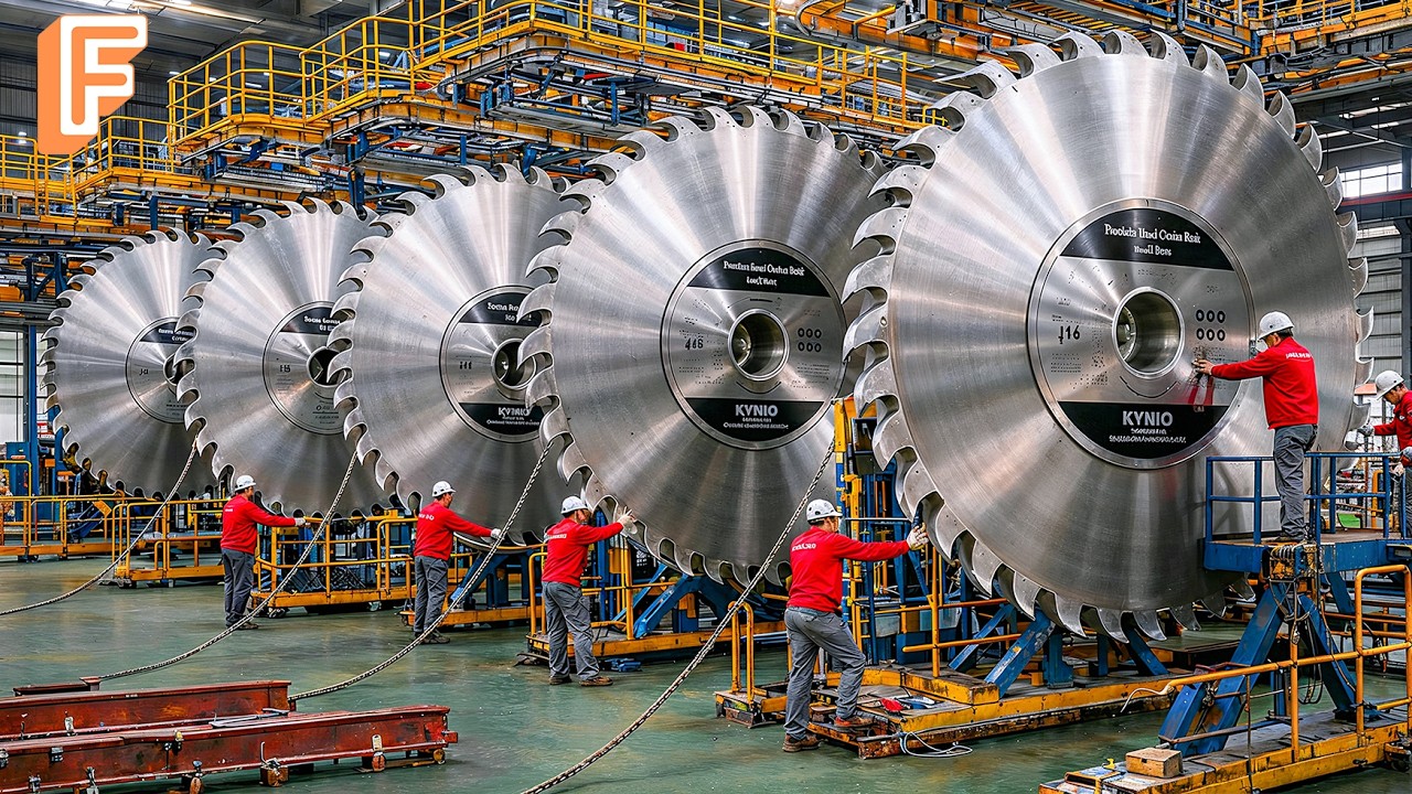 How Millions of Industrial Saw Blades Are Made Inside Giant Production Line