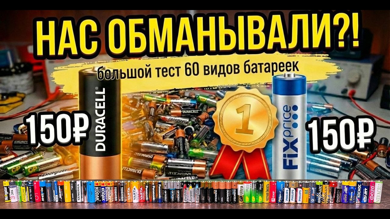 60 видов батареек: Шокирующие результаты теста! 🔋
