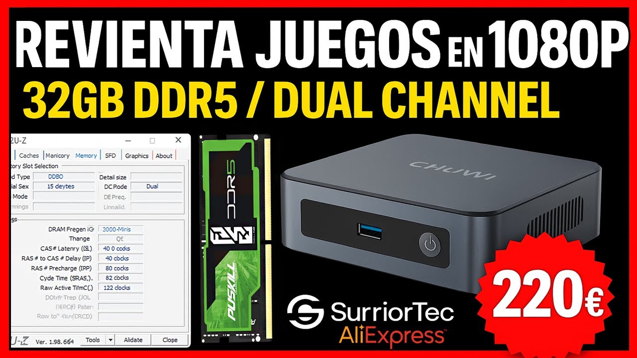 🔥 ¡Mini PC de 220 € con Ryzen 6600H y 32GB DDR5 DESTROZA en Gaming 1080p!