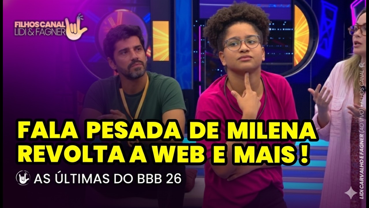 WEB DETONA FALA DE MILENA; ESTARRECIDOS COM O PÚBLICO;  ANA QUER CAOS E ATITUDE CHOCA E +
