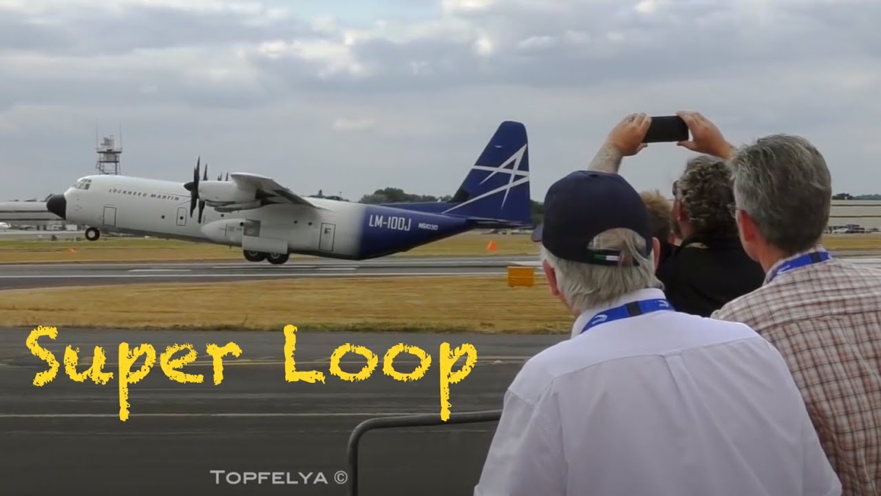 Stunned Spectators !  C-130 Does Short takeoff and Super Loop ! Fighter pilot inverted badass plane
