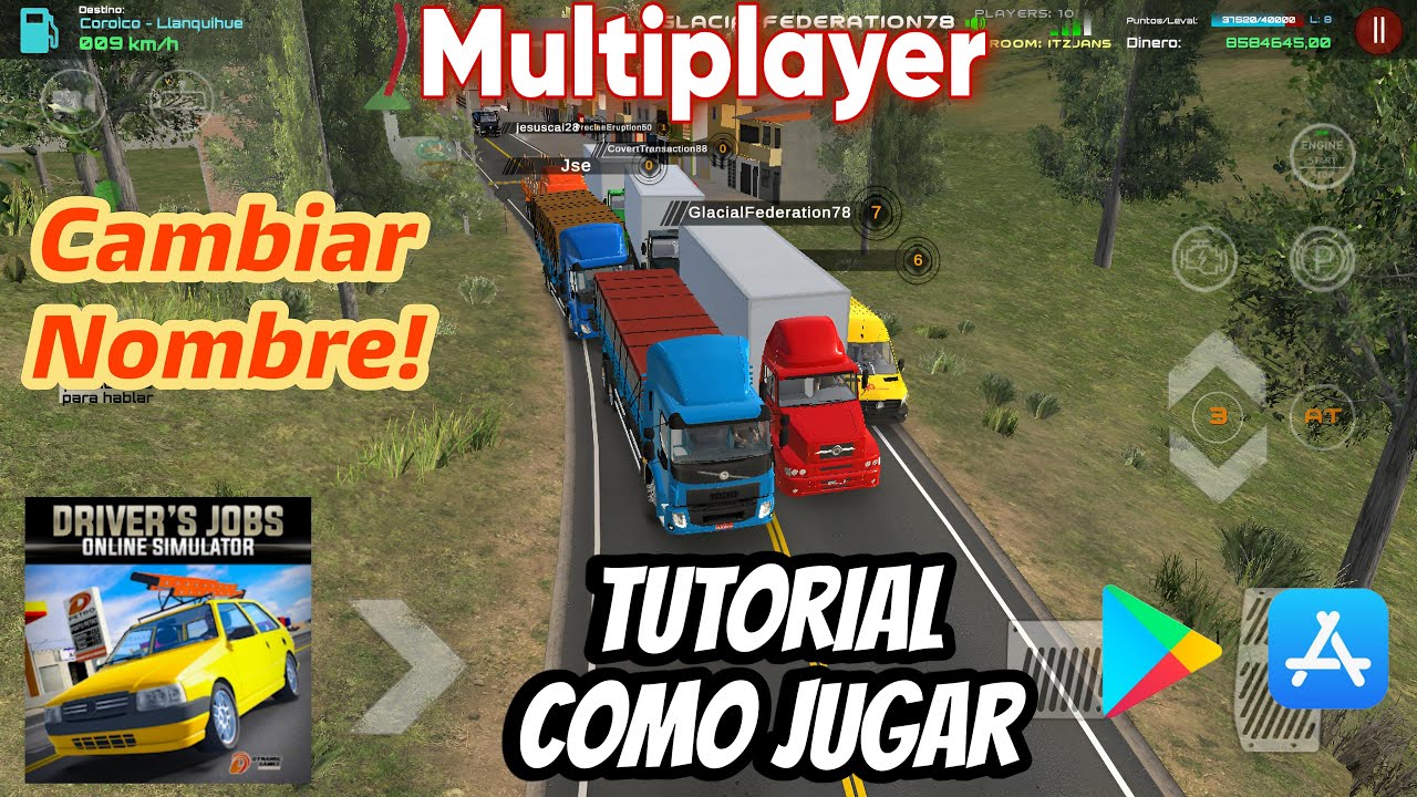 Como Jugar Y Cambiar Nombre | Driver Jobs Oline-Tutorial