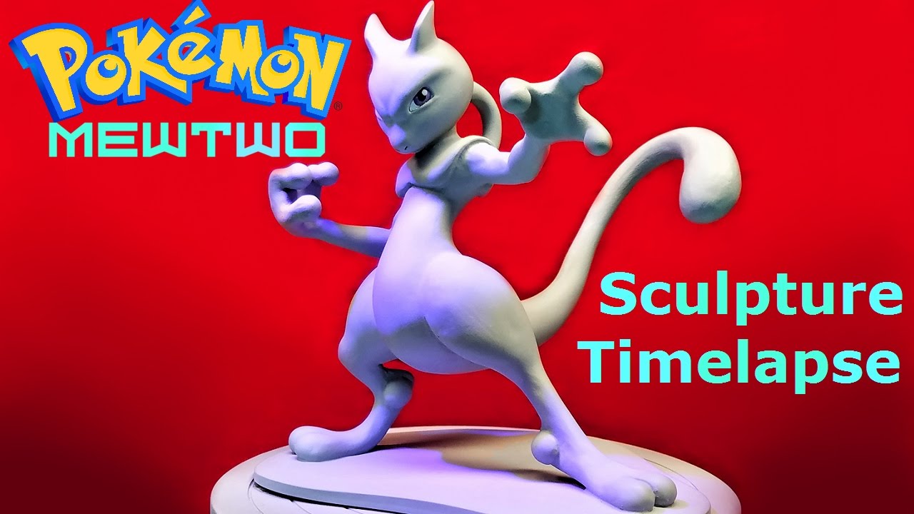 Mewtwo Sculpture Time lapse (Pokemon)
