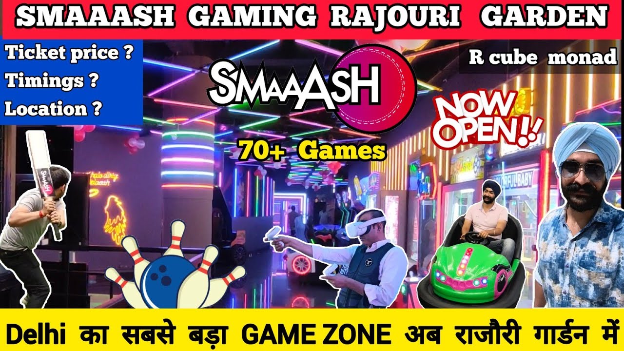 Smaaash rajouri garden delhi - Rcube monad mall| Prices, timings- Smaaash game zone cricket, bowling