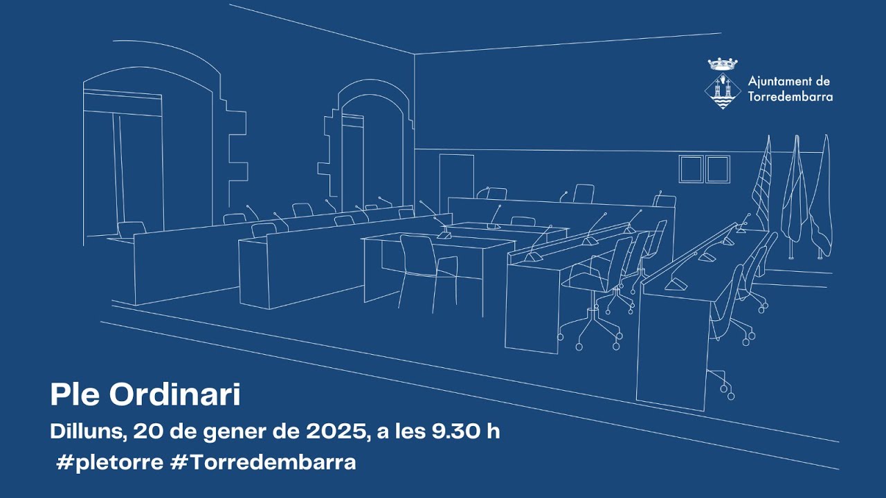 Ple ordinari de l'Ajuntament de Torredembarra de 20 de gener de 2025