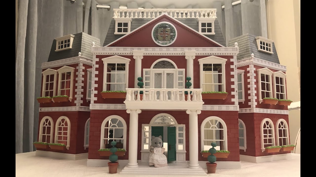 Fixing up Sylvanian Families Grand Hotel dollhouse mansion! aka Calico Critters Cloverleaf Manor