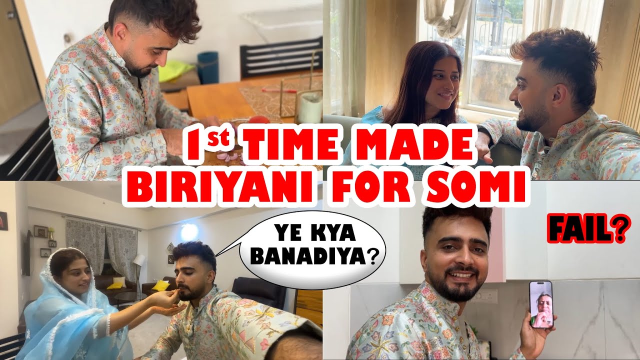 FIRST TIME MADE BIRIYANI FOR MY WIFE || YE KYA HOGAYA😱😱