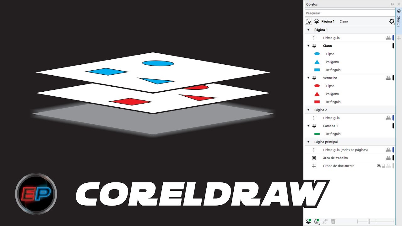 📄 Trabalhando com Camadas no CorelDraw (Gerenciador de Objetos)